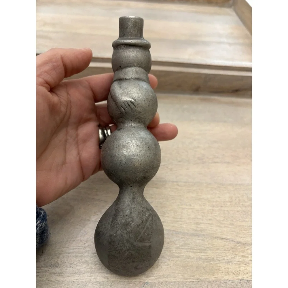 Pewter Antique Snowman Ice Cream Scoop‎ Heavy